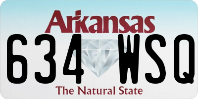 AR license plate 634WSQ