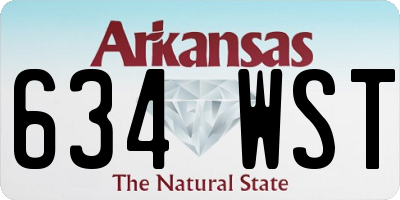 AR license plate 634WST