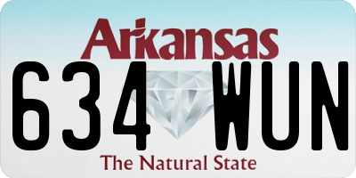 AR license plate 634WUN