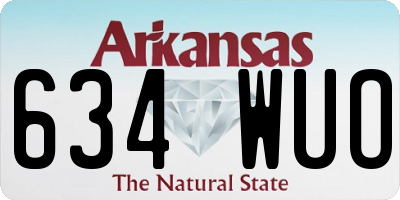 AR license plate 634WUO