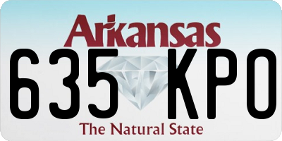 AR license plate 635KPO