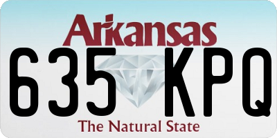 AR license plate 635KPQ