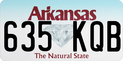 AR license plate 635KQB
