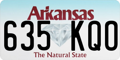 AR license plate 635KQO