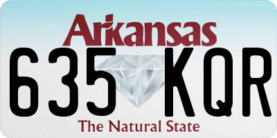 AR license plate 635KQR