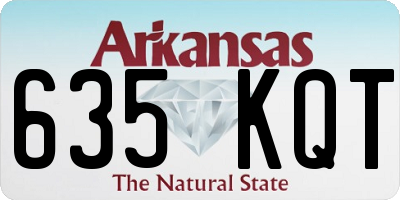 AR license plate 635KQT