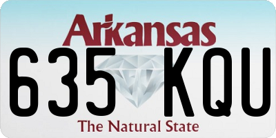 AR license plate 635KQU