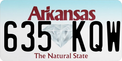 AR license plate 635KQW