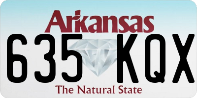 AR license plate 635KQX