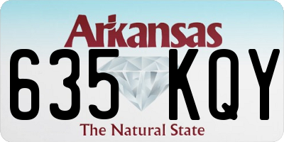AR license plate 635KQY