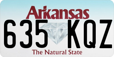 AR license plate 635KQZ