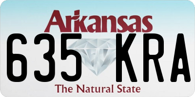 AR license plate 635KRA