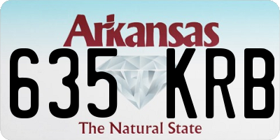 AR license plate 635KRB