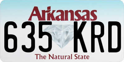 AR license plate 635KRD