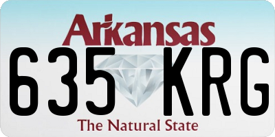 AR license plate 635KRG