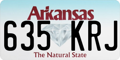 AR license plate 635KRJ