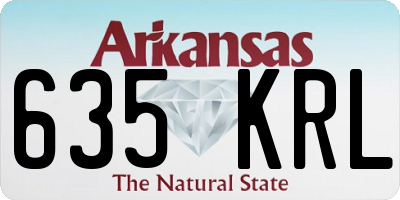 AR license plate 635KRL