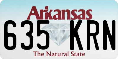 AR license plate 635KRN