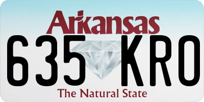 AR license plate 635KRO