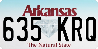 AR license plate 635KRQ