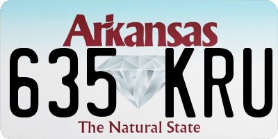 AR license plate 635KRU
