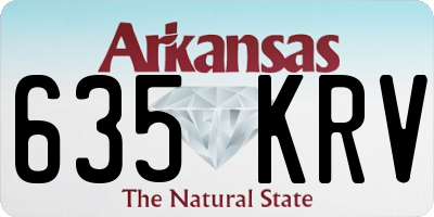 AR license plate 635KRV