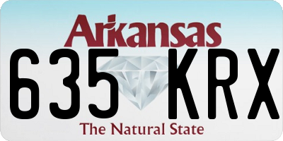 AR license plate 635KRX