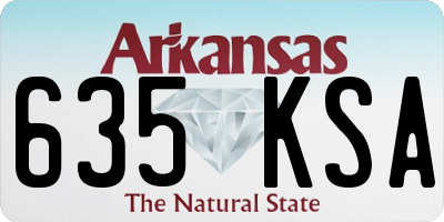 AR license plate 635KSA