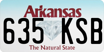 AR license plate 635KSB