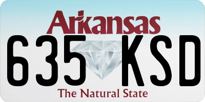 AR license plate 635KSD