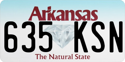 AR license plate 635KSN