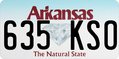 AR license plate 635KSO