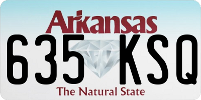 AR license plate 635KSQ