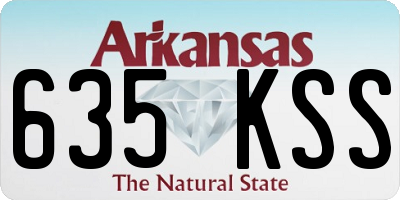 AR license plate 635KSS