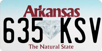 AR license plate 635KSV