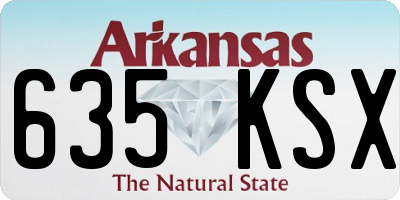 AR license plate 635KSX