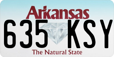 AR license plate 635KSY