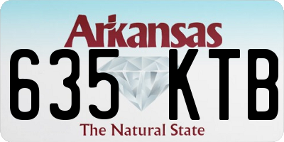 AR license plate 635KTB