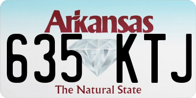 AR license plate 635KTJ