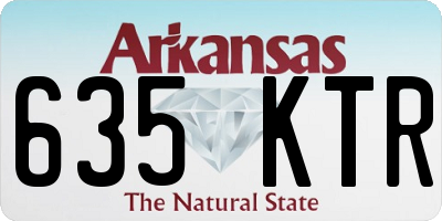 AR license plate 635KTR