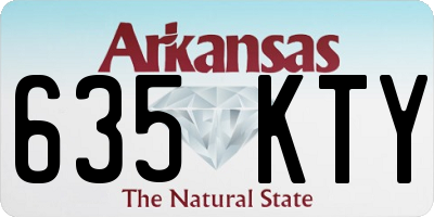 AR license plate 635KTY
