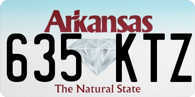 AR license plate 635KTZ
