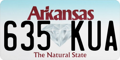 AR license plate 635KUA