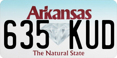 AR license plate 635KUD