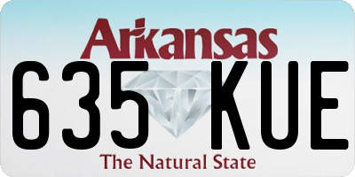 AR license plate 635KUE