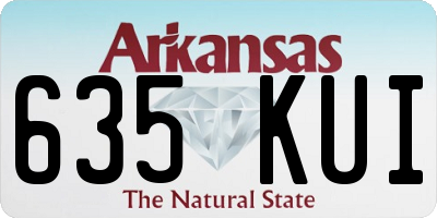 AR license plate 635KUI