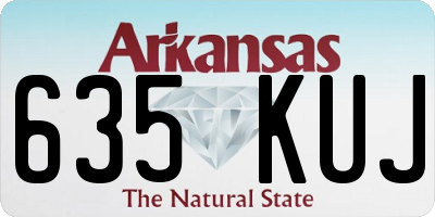 AR license plate 635KUJ