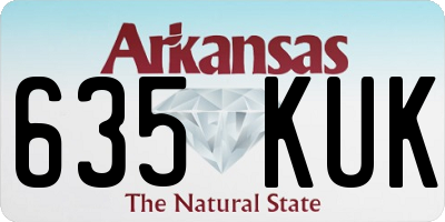 AR license plate 635KUK