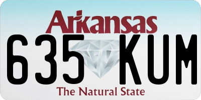 AR license plate 635KUM