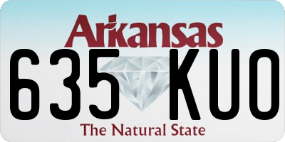 AR license plate 635KUO